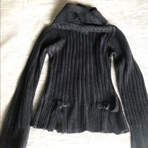 UsThree Charcoal Gray Crowl Acrylic Turtleneck-A09